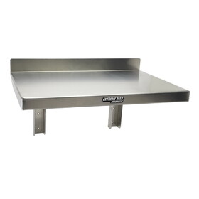 Extreme Max 5001.6314 Wall-Mounted Folding Aluminum Work Bench for Enclosed Race Trailer, Shop, Garage, Storage - 26" x 18", Silver