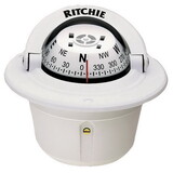 Ritchie Navigation F-50W Explorer Compass - Flush Mount, White with White Dial