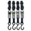 CargoBuckle F12636 Ratchet Tie-Down Value Pack - 1" x 15', 4 Pack
