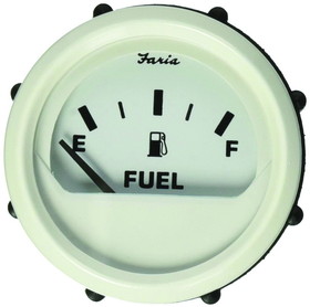 Faria 13101 Dress Fuel Level Gauge (E-1/2-F) - 2", White