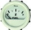 Faria 13101 Dress Fuel Level Gauge (E-1/2-F) - 2", White