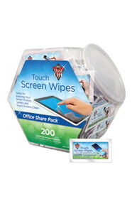 Falcon DMHJ Dust-Off Touch Screen Wipes Office Share Pack - 200 Count