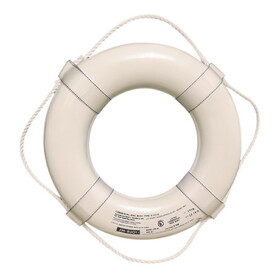 Jim-Buoy G-19 G-Series Life Ring with Web Straps - 19", White