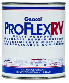 Geocel GC23200 Pro Flex RV Multi-Purpose Brushable Repair Coating - Clear, 1 Quart