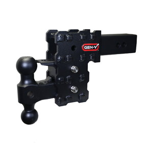 Gen-Y Hitch GH-2423X PHANTOM-X 16K Drop Hitch - 2.5" Solid Shank, 5" Drop, 1.6K TW with GH-051 Dual-Ball Mount & GH-032 Pintle Lock