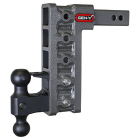 Gen-Y Hitch GH-525 MEGA-DUTY 16K Drop Hitch - 2" Shank, 10" Drop, 2K TW with GH-051 Dual-Ball Mount & GH-032 Pintle Lock