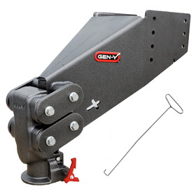 Gen-Y Hitch GH-8056AL EXECUTIVE Torsion-Flex Rhino SnapLatch Fifth Wheel Pin Box Replacement with Gooseneck 2-5/16" Coupler - 2K to 4.5K Pin Weight Range / 30K Towing