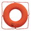 Jim-Buoy GO-X-20 GX-Series Life Ring with Rope Molded Into Core - 20", Orange, Price/EA
