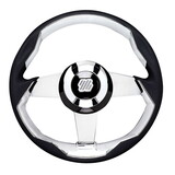 Uflex GRIMANI B/S/VE Steering Wheel - Silver Spokes with Black Grip