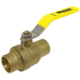 Webstone 51706 Standard Full Port Forged Brass Ball Valve with Chrome Plated Lever Handle - 1-1/2" Sweat