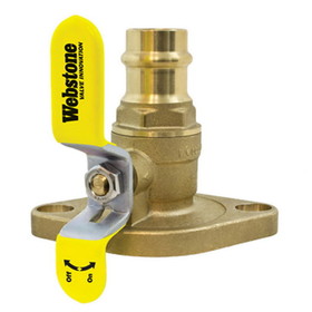 Webstone H-81407HV The Isolator Full Port Forged Brass Uni-Flange Ball Valve with Detachable Rotating Flange - 2" Press x Rot. Flange