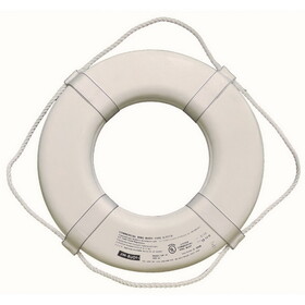 Jim-Buoy GW-24 G-Series Life Ring with Web Straps - 24", White