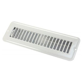 JR Products 02-28905 Dampered Floor Register - 2" x 10", White
