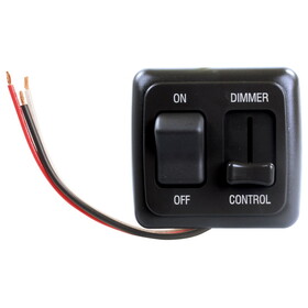 JR Products 15225 Dimmer/ On/Off Switch Black