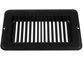 JR Products 02-29165 4In X 8In Floor Register Undampered, Metal, Black