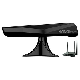 KING KF1001 Falcon Directional Wi-Fi Antenna with KING WiFiMax Router/Range Extender - Black