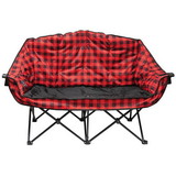 BEAR BUDDY DOUBLE CHAIR RED PLAID