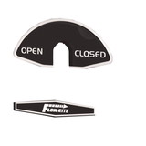 Flow-Rite MD-DCL-001-WHT System 1 Actuator Open/Closed - Replacement Decal, Black/White