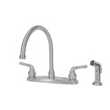 American Brass NN801GSN RV Kitchen Faucet With Gooseneck Spout, Teapot Handles And Sprayer 8