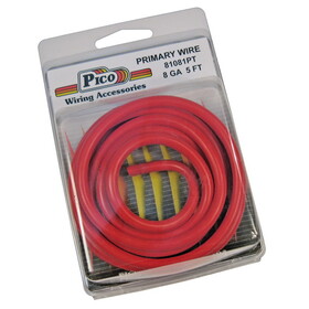 Pico 81081PT Primary Wire - 8 AWG, Red, 5' Pack