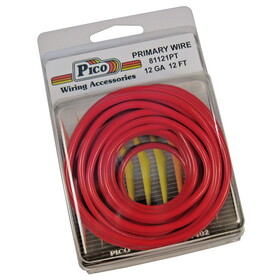 Pico 81121PT Primary Wire - 12 AWG, Red, 12' Pack