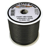 Pico 81123S Primary Wire - 12 AWG, Black, 100' Spool