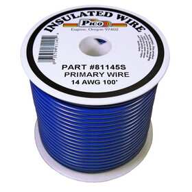 Pico 81145S Primary Wire - 14 AWG, Blue, 100' Spool