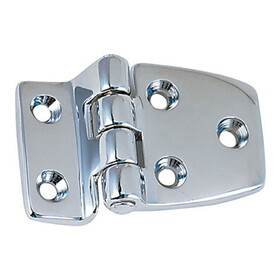 Perko 1214DP1CHR Chrome-Plated Offset Shortside Hinge with Fixed Pin - 2-1/2" Open x 3/4" Shortside, Pair