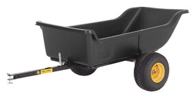 Polar Trailer 8233 Heavy Duty 1500 lb. 22 Cubic Foot ATV UTV Lawn Mower Trailer HD1500 and Wide Track Rubber Wheels Hauling Outdoor - Black