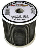 Pico Wiring Accessories 81123S Primary Wire-12 Awg Black 100Ft Spool