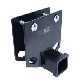 Quick Products QP-DBAR2SB Drop-Down Bumper Receiver Adapter with 2" Receiver, No-Drill, No Weld - Fits 2" x 4" Bumper