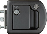 RV Designer T507 Motorhome Entrance Door Lock, Black, With Deadbolt (Trimark 060-1650)