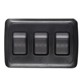 RV Designer S525 Contoured DC Wall Switch On/Off - Triple, Black