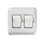 RV Designer S533 Contoured DC Wall Switch On/Off - Double, White