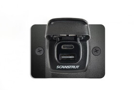 Scanstrut SC-USB-F2 Flip Pro Fast Charge Dual USB Socket with Front Fit Bezel