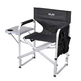 Ming's Mark SL1204-BLACK/FLAG Stylish Camping Folding Director's Chair - Black with Flag