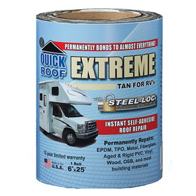 Cofair Products T-UBE625 Quick Roof Extreme With Steel-Loc Adhesive - 6" x 25', Tan