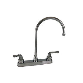 Empire Brass U-YCH800GS RV Kitchen Faucet with Gooseneck Spout and Teapot Handles - 8", Chrome