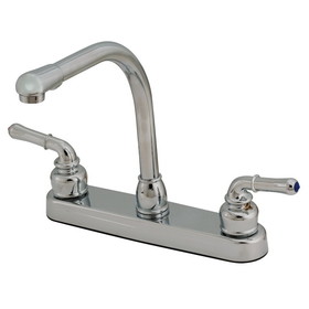 Empire Brass U-YCH800RS RV Kitchen Faucet with Hi-Rise Spout and Teapot Handles - 8", Chrome