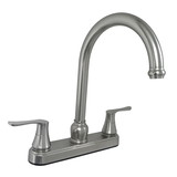 Empire Brass U-YNN800GSN-DH3-25MM RV Kitchen Faucet With Solid Saber Handles And Gooseneck Spout - 8