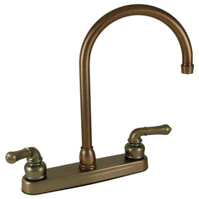 Empire Brass U-YOB800GSOB RV Kitchen Faucet with Gooseneck Spout and Teapot Handles - 8", Oil Rub Bronze