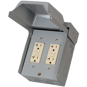 Midwest Electric U012010 Unmetered Surface Power Outlets - 20A, Dual W/ GFCI