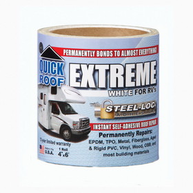Cofair Products UBE406 Quick Roof Extreme With Steel-Loc Adhesive - 4" x 6', White