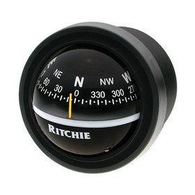 Ritchie Navigation V-57.2 Explorer Compass - Dash Mount, Black with Black Dial