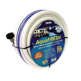 Valterra W01-5600 AquaFresh High Pressure Drinking Water Hose - 1/2" x 50', White