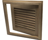 Whitecap 60722 Teak Louvered Door And Frame-15In X 15In Right Hand Opening