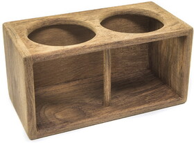 Whitecap 62610 Teak Two-Drink Rack