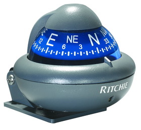 Ritchie Navigation X-10-A RitchieSport Compass - Automotive, Gray with Blue Dial