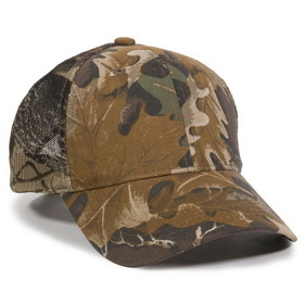 Custom Outdoor Cap 430PC Washed Camo with Mesh Back