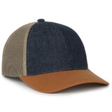 Custom Outdoor Cap FFA-DNM FFA® Denim Trucker W/ Canvas Visor